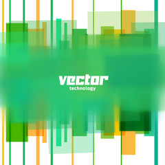 Vector background with green blurred lines