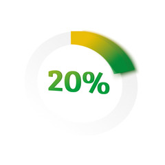 Set pie chart, graphs in 2,3,4,5,6 segments. Segmented circles. Colorful icons.