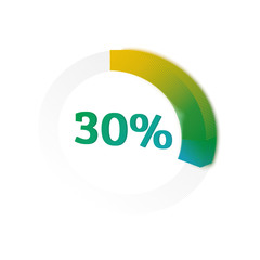 Set pie chart, graphs in 2,3,4,5,6 segments. Segmented circles. Colorful icons.