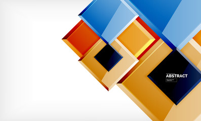 Square abstract background, glossy geometric design