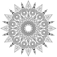 Mandala Intricate Patterns. Vintage decorative pattern.Hand drawn background.Suitable for printing on fabric and paper. Arabic, Islam,Indian, ottoman motifs.You can change the background.