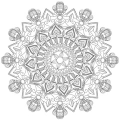 Mandala Intricate Patterns. Vintage decorative pattern.Hand drawn background.Suitable for printing on fabric and paper. Arabic, Islam,Indian, ottoman motifs.You can change the background.