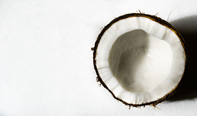 coconuts on white background