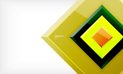 Geometric abstract background, modern square design