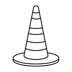 construction cone isolated icon