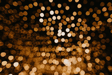 golden  bokeh lights blurred background