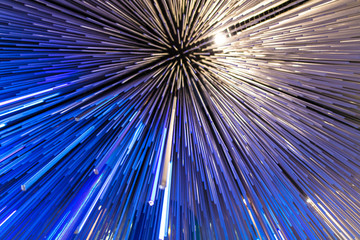 Obraz premium Blue glowing glass lines as abstract background