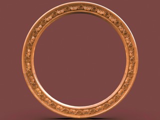 golden frame on a black background