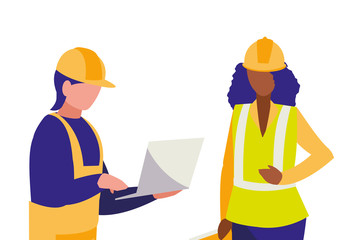 couple of builders working