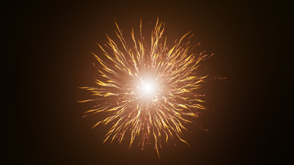 Black background, digital signature with explosive particles, object cracks and deep space The...
