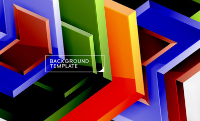 Abstract glossy techno arrows background