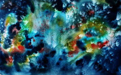 watercolor space colorful background
