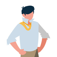 elegant businessman avatar character