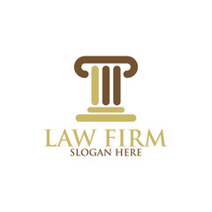 Fototapeta premium Pillar Logo Design for law firm, attorney or university
