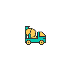 Concrete Mixer icon design. Transportation icon vector design