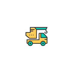 Crane icon design. Transportation icon vector design
