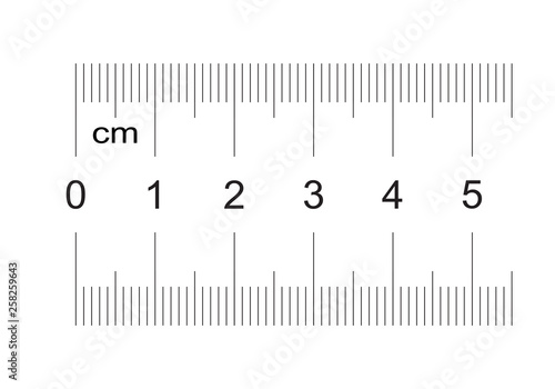 Ruler Of 50 Millimeters Ruler Of 5 Centimeters Calibration Grid Value Division 1 Mm Precise Length Measurement Device Two Sided Measuring Instrument Wall Mural Amateur007