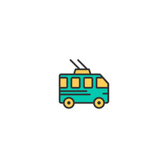 Trolley bus icon design. Transportation icon vector design