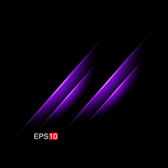 Obraz premium isolated purple Rays with lens flare, Sun flare, flare on the black background. Transparent Vector Illustration