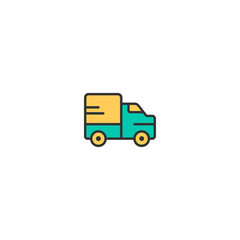 Truck icon design. Transportation icon vector design