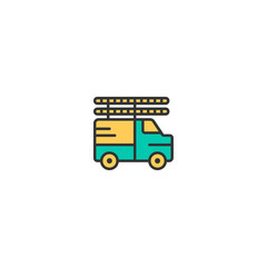 Truck icon design. Transportation icon vector design