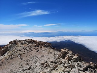Clouds from the peak of mountain