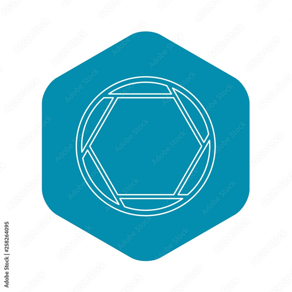 Poster closed objective icon. outline illustration of closed objective vector icon for web