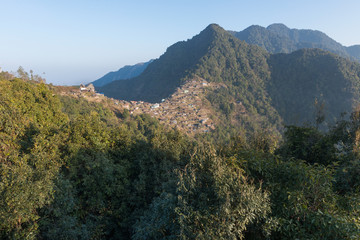 Distant mountain village