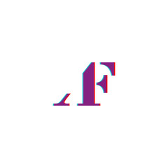 Combination logo from letter A and F logo design concept