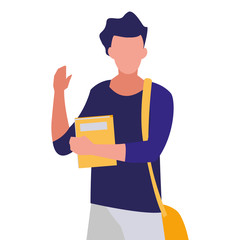 young boy student modeling