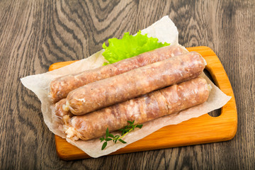 Natural sausages for grill