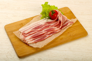 Raw bacon