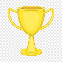 Winner trophy cup icon in cartoon style isolated on background for any web design 