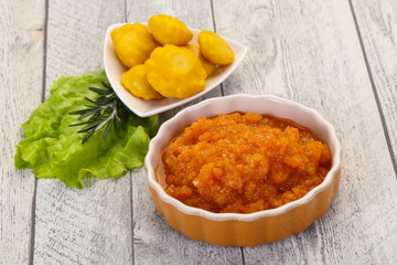 Zucchini squash caviar