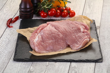 Raw pork meat