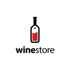 wine store logo concept