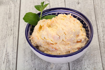 Curd with dry apricot