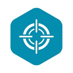 Target icon in simple style isolated on white background. Aim symbol