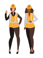 female industrial workers characters