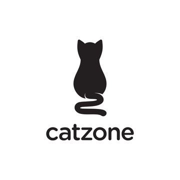 cat vector icon logo design concept