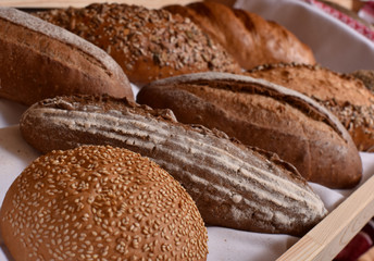 Bread of different varieties..