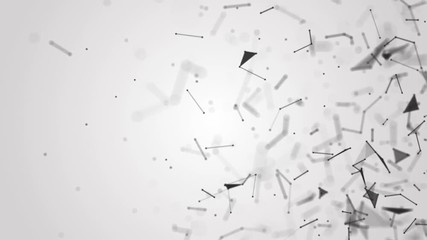 Abstract Network and Connect Moving Background. Dots Connected by Lines. Digital data and deep web concept. - Powered by Adobe