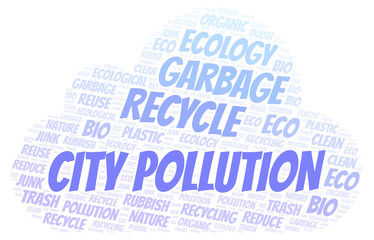 City Pollution word cloud.