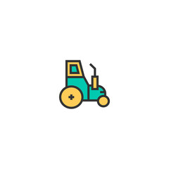 Tractor icon design. Transportation icon vector design