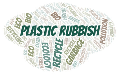 Plastic Rubbish word cloud.