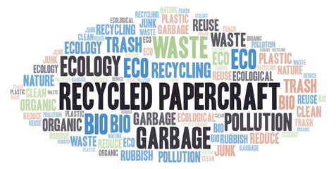 Recycled Papercraft word cloud.