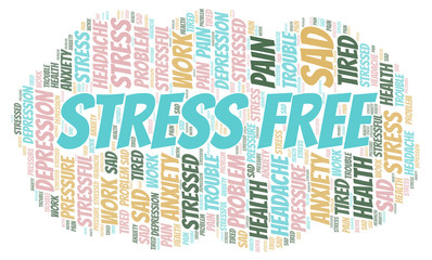 Obraz premium Stress Free word cloud.