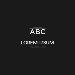 Modern and unique letter ABC initials logo design, Abstract letter ABC modern logo icon design concept. 