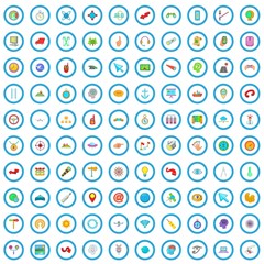 100 navigation icons set in cartoon style for any design vector illustration