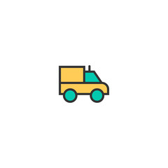 Truck icon design. Transportation icon vector design